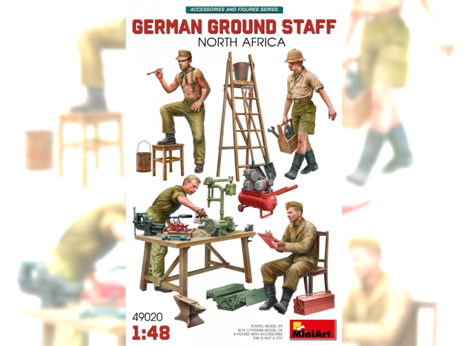 Сборная модель Фигурки немецкий наземный персонал в Северной Африке / FIGURES German Ground Staff North Africa