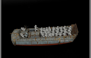Сборная модель Десантное судно LCVP с пехотой США