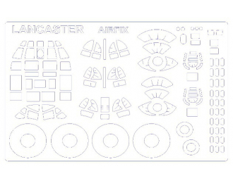 Маски окрасочные Avro Lancaster B. III (Special) the Dambuster / B. I (F.E.) B. III + маски на диски и колёса