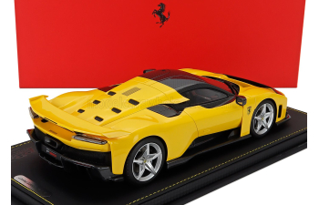 FERRARI F80 (2024) - Silver Rims - Con Vetrina - With Showcase, Giallo Modena - Yellow