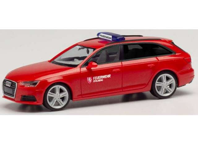 AUDI A4 Avant Kommandofahrzeug Feuerwehr Stolberg, red