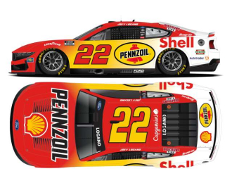 Ford Mustang #22 Joey Logano *Shell-Pennzoil Special*, white/red/yellow 2025