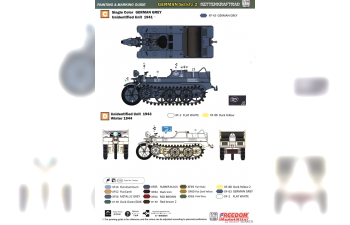 Сборная модель German Sd.Kfz.2 Kettenkraftrad with Cart & Sdkfz 302 Goliath Demolition Vehicle