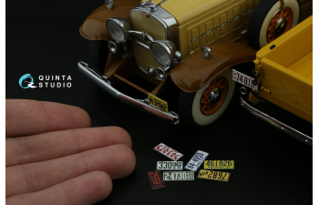 3D Декаль Автомобильные номера США, средний запад, 1910-1940 (для всех моделей) (на метал. основании)