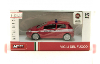 FIAT Punto, Vigili del fuoco, Security 1:43, красный