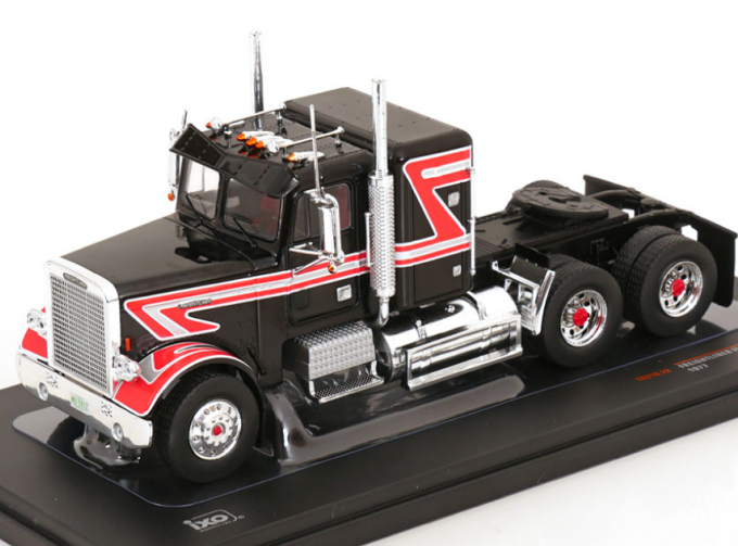 FREIGHTLINER FLC 120 64t Tractor Truck 3-assi (1977), Black Red