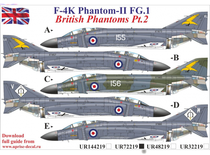 Декаль F-4K Phantom-II FG.1 British Phantoms Pt.2