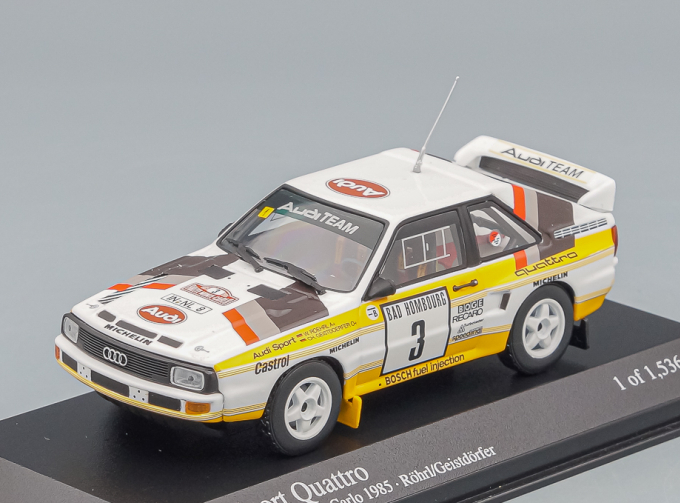 AUDI Sport Quattro Rally - Rohrl Eeistdorfer 2nd Place Rally Monte Carlo (1985), white