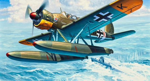 Сборная модель Гидросамолет Arado 196 A-3, 2-ая МВ, немецкий