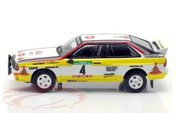 AUDI Quattro A2 Team Audi Sport (night Version) №4 Rally Portugal (1984) Walter Rohrl - Christian Geistdorfer, White Yellow