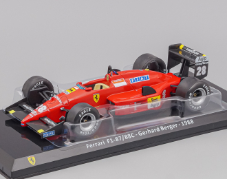 FERRARI F1 87/88c N 28 Season (1988) Gerard Berger - Con Vetrina - With Showcase, Red Black