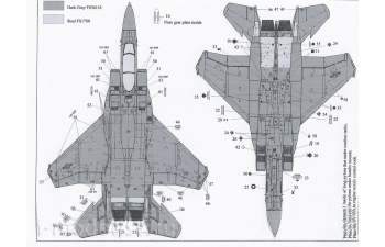 Декаль для F-15E Strike Eagle MAKS'2003, с тех. надписями