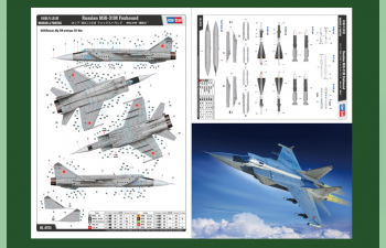 Сборная модель Российский истребитель-перехватчик МиГ-31M ( Foxhound)