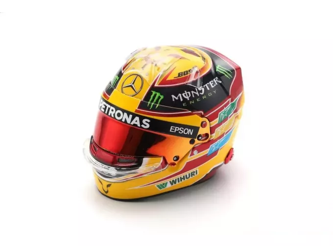 BELL HELMET Casco Helmet F1 Lewis Hamilton World Champion Team Amg Petronas W08 №44 Winner Mexico Gp (2017), Yellow