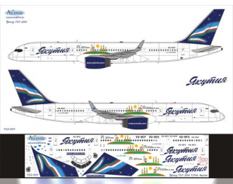 Декаль на самолет боенг 757-200 (Яктия new)