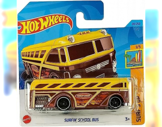 SURFIN' SCHOOL BUS, yellow/brown