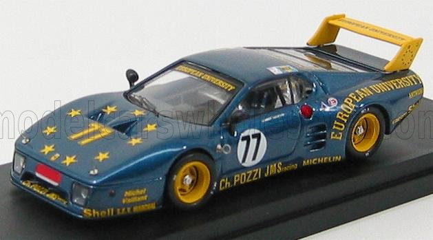 FERRARI 512bb Lm Team Charles Pozzi Jms Racing N 77 24h Le Mans 1980 J.c.andruet - C.ballot Lena, Blue Met Yellow
