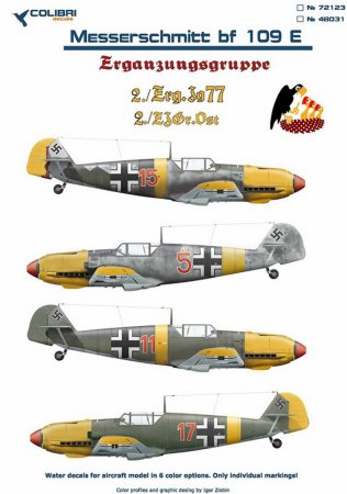 Декаль Bf-109 E Jg 77 part I