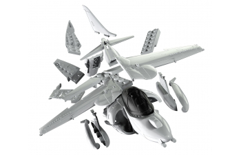 Сборная модель Британский штурмовик Harrier (сборка без клея)