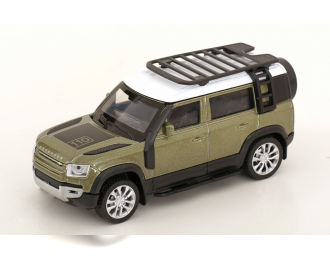 LAND ROVER Defender 110, light green-metallic/white