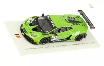 LAMBORGHINI Huracan Gt3 Evo 2 Team Grt Grasser №85 Winner Silver Cup 24h Spa (2023) C.schmid - B.hites - G.van Berlo, Green Black