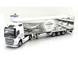 VOLVO Fh4 460 Truck Semi-frigo Chabert Transports (2020), White Grey