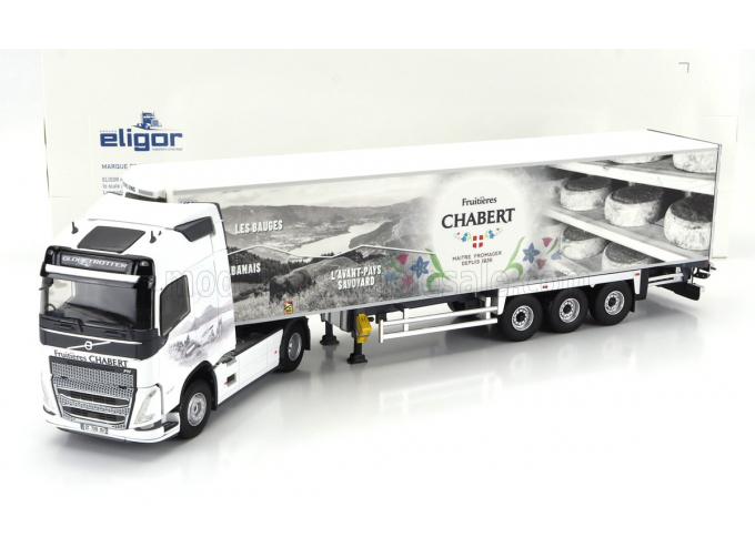 VOLVO Fh4 460 Truck Semi-frigo Chabert Transports (2020), White Grey