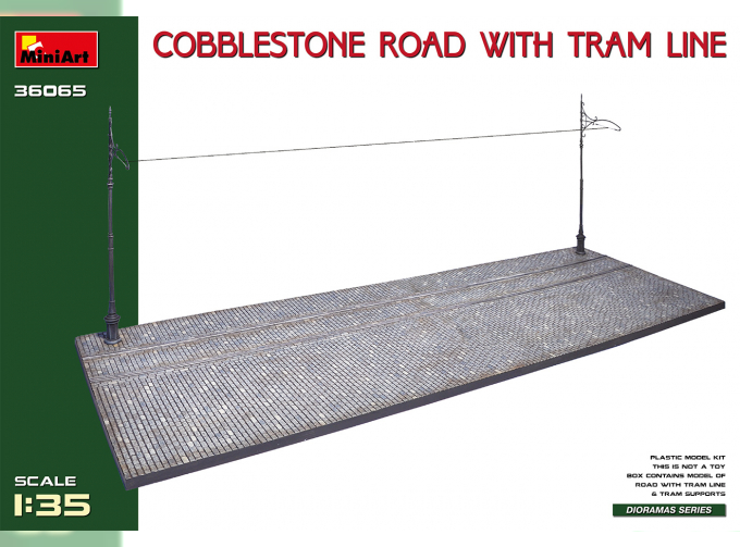 Сборная модель Cobblestone Road With Tram Line