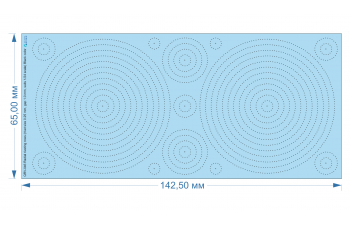 Декаль Радиальные клепочные ряды (размер клепки 0.25 mm, интервал 1.0 mm, масштаб 1/24), черные