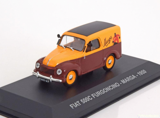 FIAT 500 C Furgoncino Marga (1950), brown orange