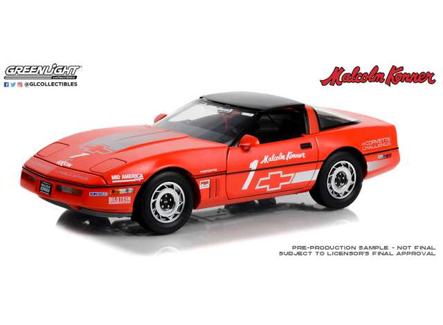 CHEVROLET Corvette C4 #1 Malcolm Konner Corvette Challenge Race Car (1988), red with silver stripes