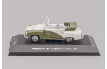 WARTBURG 311-4 Kubel Volkspolizei (1957), white / green