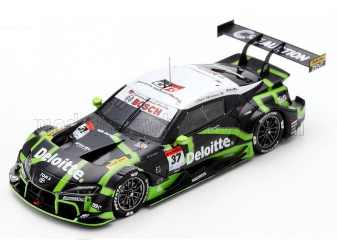 TOYOTA Supra Gr Team Deloitte №37 Gt500 Class Super Gt (2024) Giuliano Alesi - Ukyo Sasahara, Black Green White