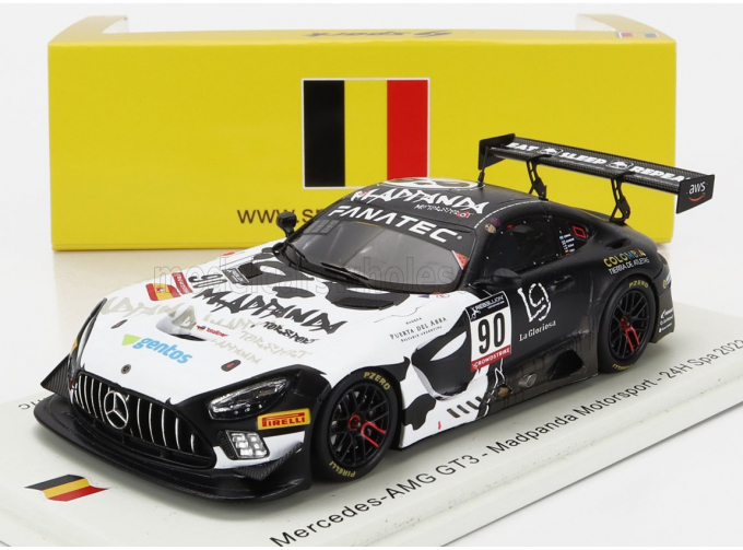 MERCEDES-BENZ Gt3 Amg Team Madpanda Motorsport N90 24h Spa (2022) S.Walkinshaw - O.Tunjo - P.Kujula - E.P.Companc, White Black