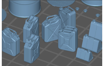 Набор немецких канистр 20л и бочек 200л, период 2МВ