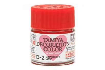 Краска акриловая DECORATION D-2 Strawberry (клубничный), 10 мл