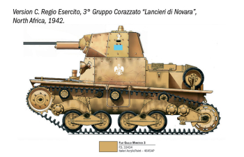 Сборная модель TANK L6/40 Carro Armato Military 1936