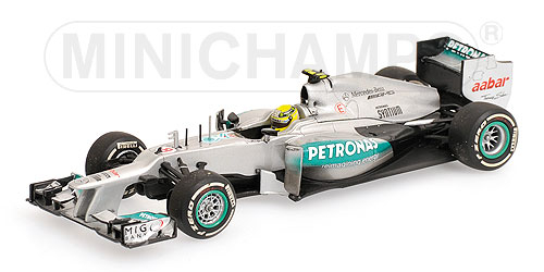 MERCEDES-BENZ AMG Petronas F1 Team W03 N. Rosberg 1st Win China GP (2012), silver / black