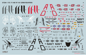 Сборная модель US Navy F-14B VF-101 "Grim Reapers"