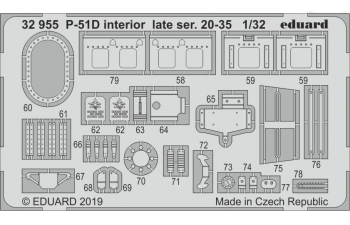 Фототравление P-51D интерьер, поздние версии 20-35