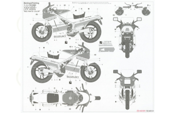 Сборная модель Suzuki RG500Γ Late Version "Red/White Color" (1986)