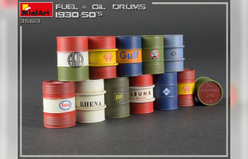 Сборная модель Бочки FUEL & OIL DRUMS 1930-50s