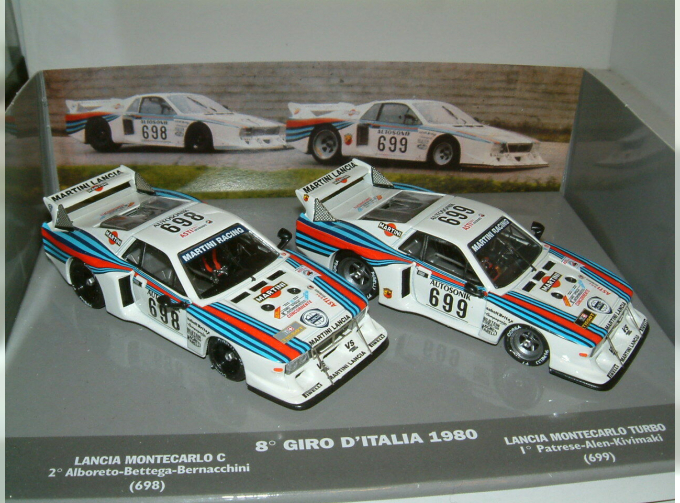 LANCIA MONTECARLO 1980 GIRO D`ITALIA 2 CAR SET, 1ST & 2ND