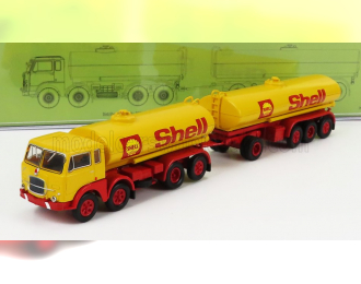 FIAT 690 Millepiedi Tanker Truck Shell 1960, Yellow Red