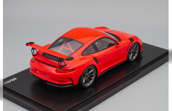 PORSCHE 911 991 GT3 RS 2014 WITH SHOWCASE, red