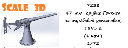 47-мм орудие Гочкиса на тумбовой установке, 1895 г
