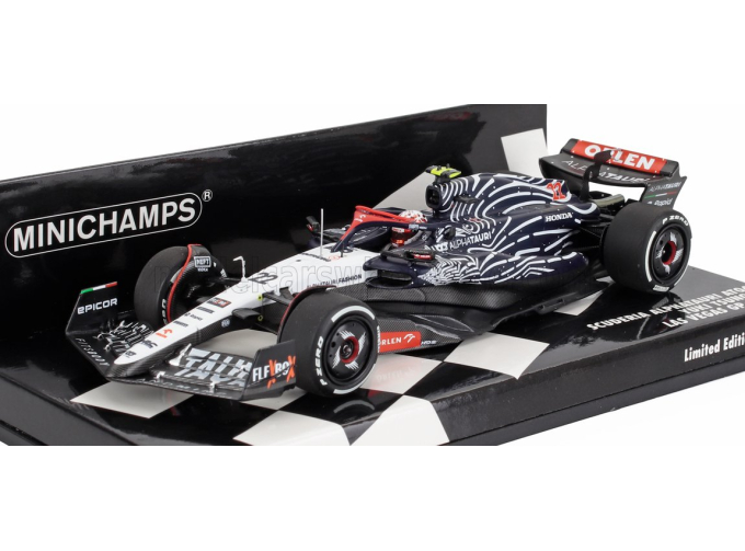 ALPHA TAURI F1 At04 Team Alpha Tauri №22 Las Vegas Usa Gp (2023) Yuki Tsunoda, White Black