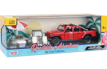 JEEP Gladiator Rubicon Pick-up Open Top With Camping Accessories (2021), Red