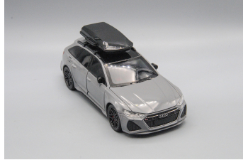 AUDI RS6 с багажным боксом, серый, 21 см