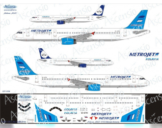 Декаль на самолет Arbus A321 (Metrajet)